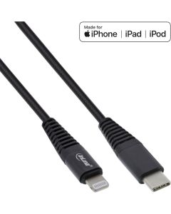 Kabel Lightning to USB-C schwarz/Alu 1m