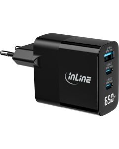 USB PD Netzteil 3 Port GaN  65W, Display