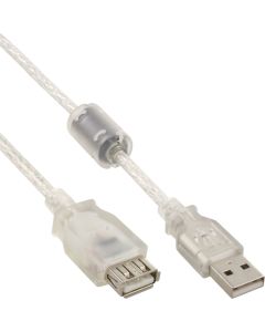 Kabel USB 2.0 Verlängerung 3m  Ferrit