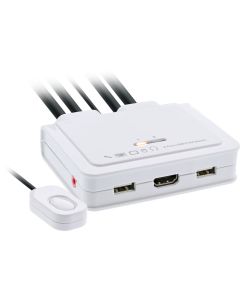 KVM-Switch, 2-Port, 4K, HDMI, USB, Audio