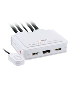 KVM-Switch, 2-Port, 4K, DP, USB, Audio