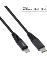Kabel Lightning to USB-C  2m schwarz/Alu